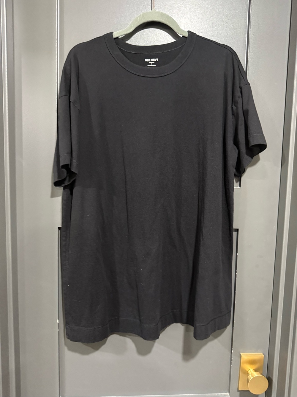 Old Navy Classic Black Crew Neck T-Shirt Dress